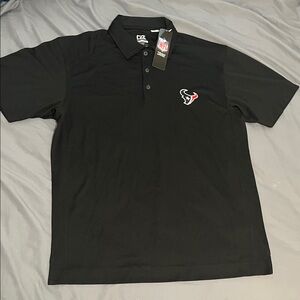NWT Men’s Cutter & Buck NFL Houston Texans Black Polo with Embroidered Logo M